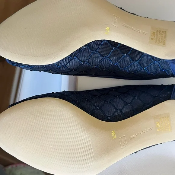 Alex Marie Blue Quilted Peep-Toe Heels - Picture 4 of 6